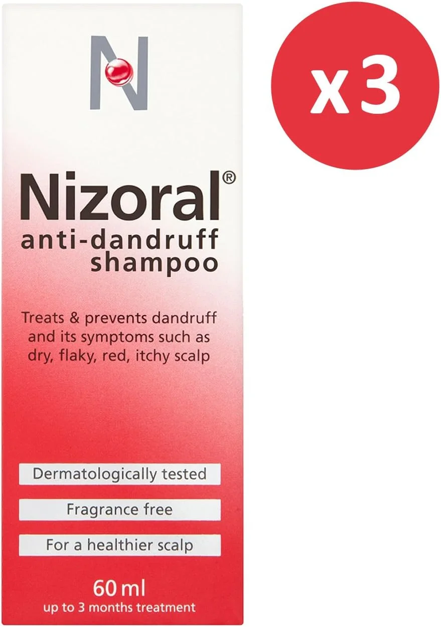شامپو ضد شوره نیزورال حاوی کتوکونازول، 3 عدد 60 میلی لیتری شامپو ضد شوره نیزورال حاوی کتوکونازول، 3 عدد 60 میلی لیتری
