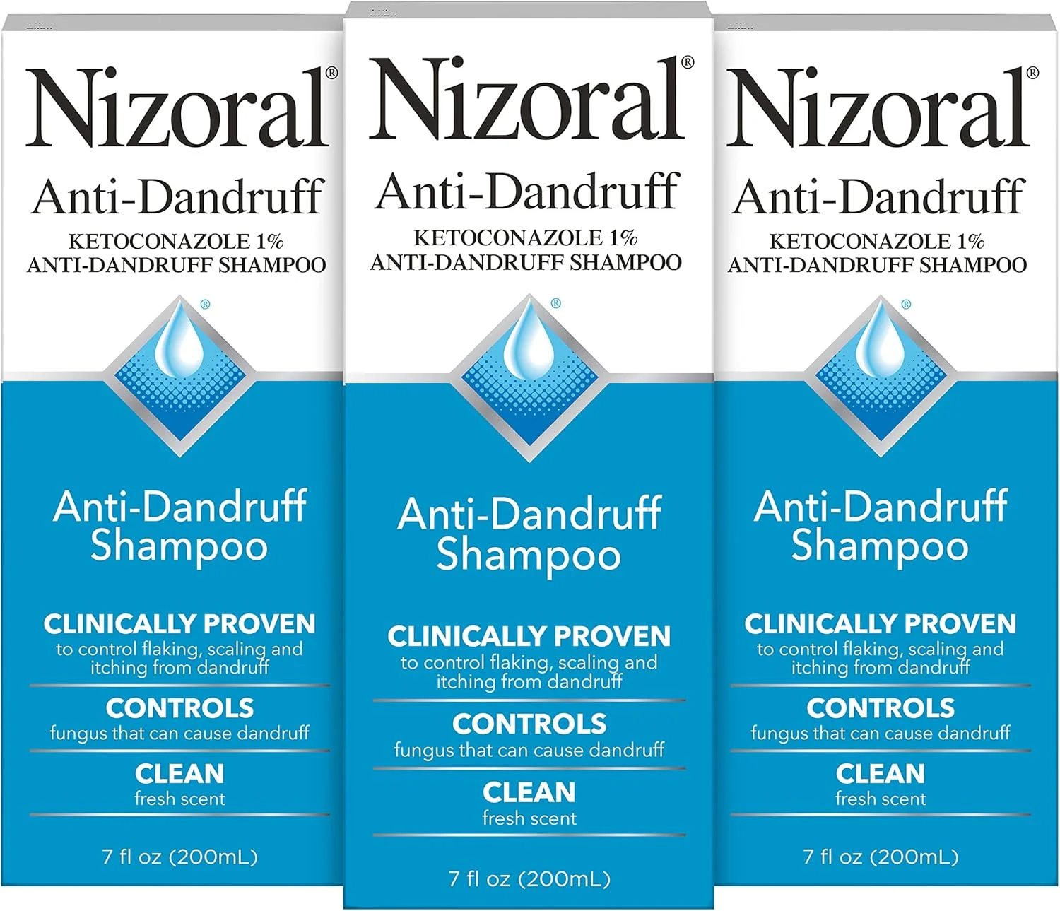 شامپو ضد شوره نیزورال با 1% کتوکونازول، رایحه تازه، 621 میلی لیتر (بسته 3 عددی) شامپو ضد شوره نیزورال با 1% کتوکونازول، رایحه تازه، 621 میلی لیتر (بسته 3 عددی)