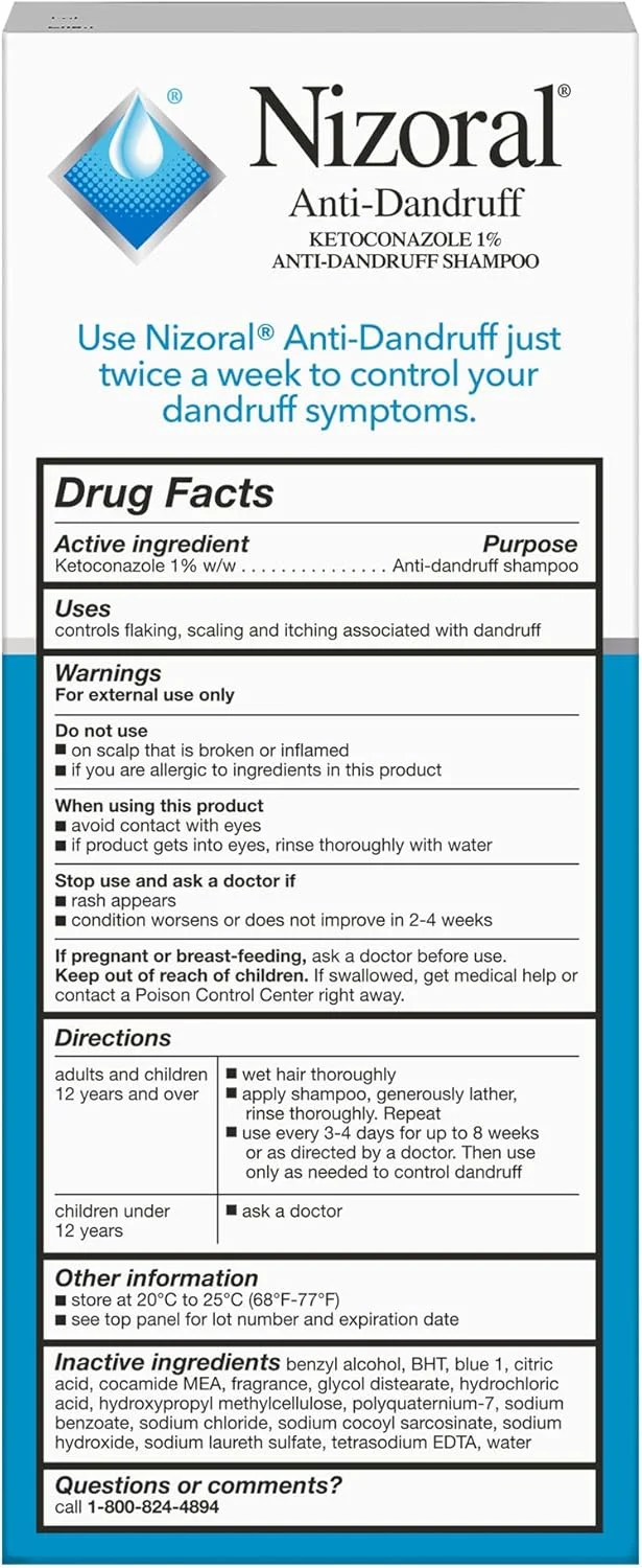شامپو ضد شوره نیزورال با 1% کتوکونازول، رایحه تازه، 621 میلی لیتر (بسته 3 عددی) شامپو ضد شوره نیزورال با 1% کتوکونازول، رایحه تازه، 621 میلی لیتر (بسته 3 عددی)