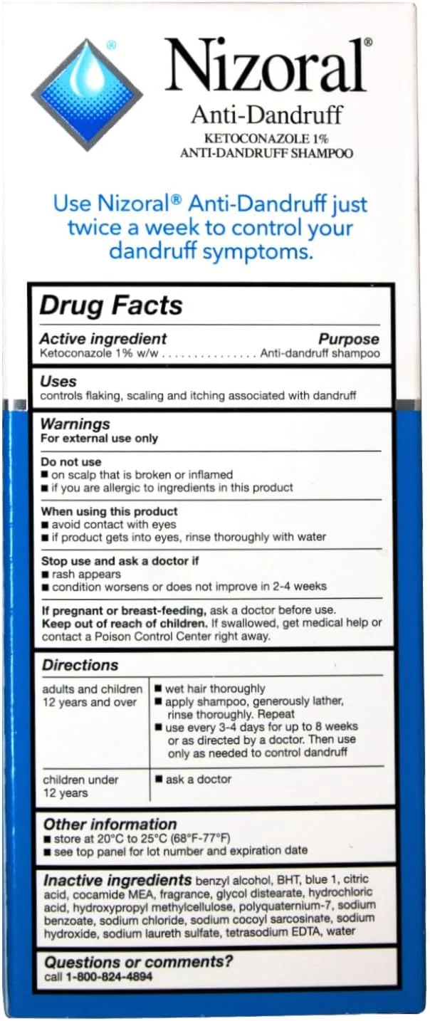 شامپو ضد شوره نیزورال با 1% کتوکونازول، رایحه تازه، 207 میلی لیتر (بسته 2 عددی) شامپو ضد شوره نیزورال با 1% کتوکونازول، رایحه تازه، 207 میلی لیتر (بسته 2 عددی)