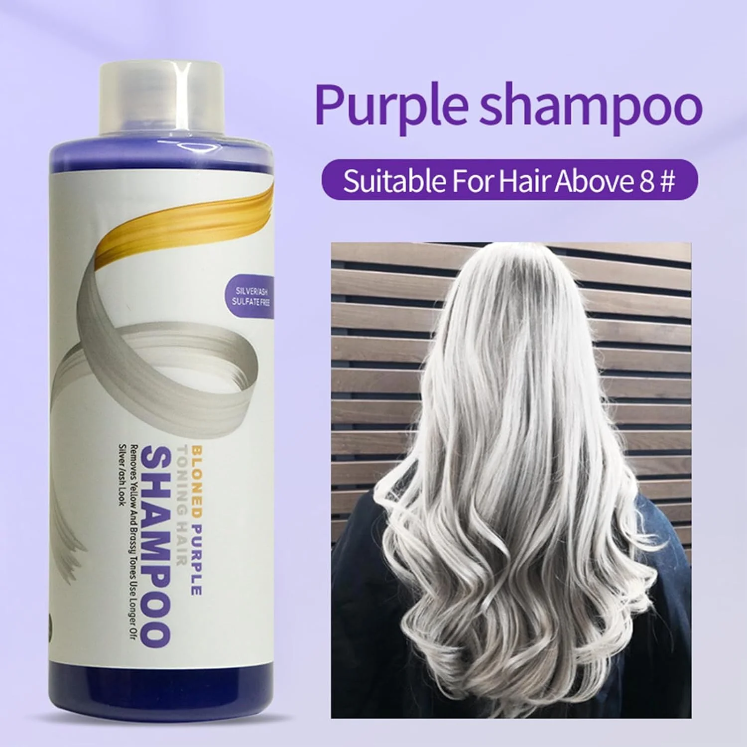 شامپو ضد زردی Lyaqbe، شامپو بنفش برای موهای بلوند، خنثی کننده زردی و خاکستری شدن و احیا کننده درخشش با ته رنگ سرد شامپو ضد زردی Lyaqbe، شامپو بنفش برای موهای بلوند، خنثی کننده زردی و خاکستری شدن و احیا کننده درخشش با ته رنگ سرد