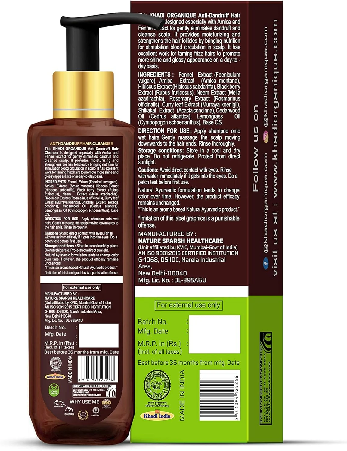 شامپو ضد شوره سر طبیعی خادی ارگانیک (بسته 2 عددی 210 میلی لیتری شامپو بدون مواد شیمیایی برای شوره سر) شامپو ضد شوره سر طبیعی خادی ارگانیک (بسته 2 عددی 210 میلی لیتری شامپو بدون مواد شیمیایی برای شوره سر)