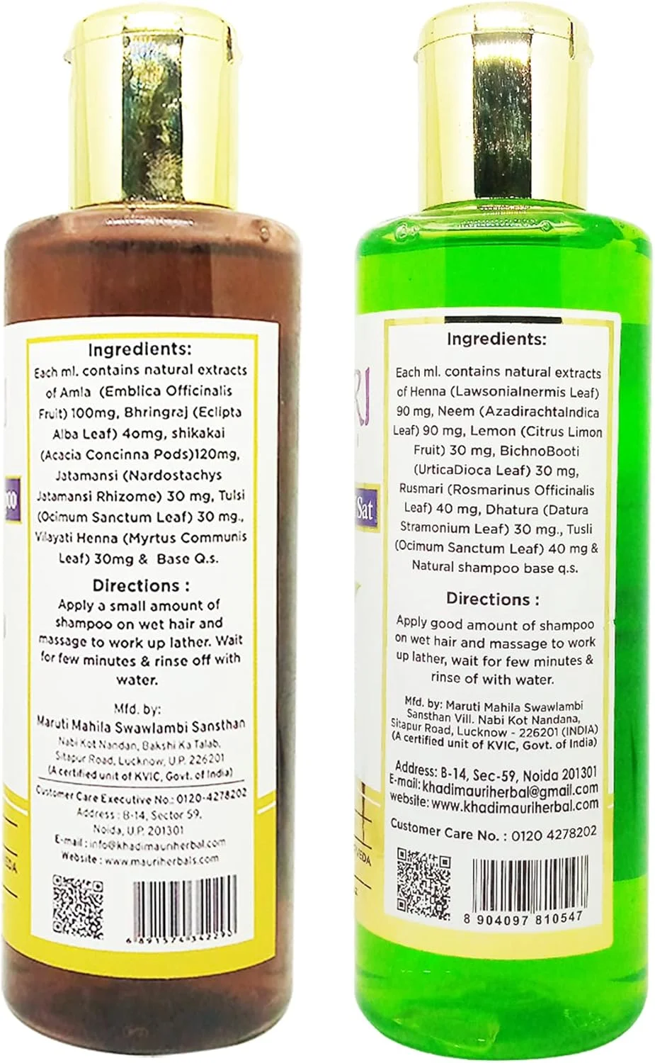 شامپو ضد شوره و آملا شیکاکای Khadi MAURI - بسته 2 عددی (420 میلی لیتر)، چند رنگ (KMDNDRFAMLSKASHX1(EACH))