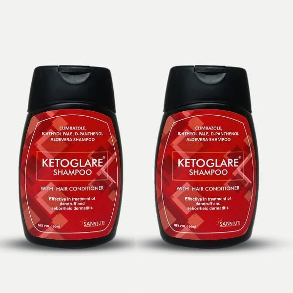 شامپو ضد شوره مو Ketoglare، شامپو درماتیت سبورئیک و پسوریازیس پوست سر، کاهش دهنده شوره سر و تسکین دهنده خارش پوست سر | فرمولاسیون فاقد پارابن برای موهای ابریشمی، صاف و شاداب 100 میلی لیتر (بسته 2 عددی) شامپو ضد شوره مو Ketoglare، شامپو درماتیت سبورئیک و پسوریازیس پوست سر، کاهش دهنده شوره سر و تسکین دهنده خارش پوست سر | فرمولاسیون فاقد پارابن برای موهای ابریشمی، صاف و شاداب 100 میلی لیتر (بسته 2 عددی)