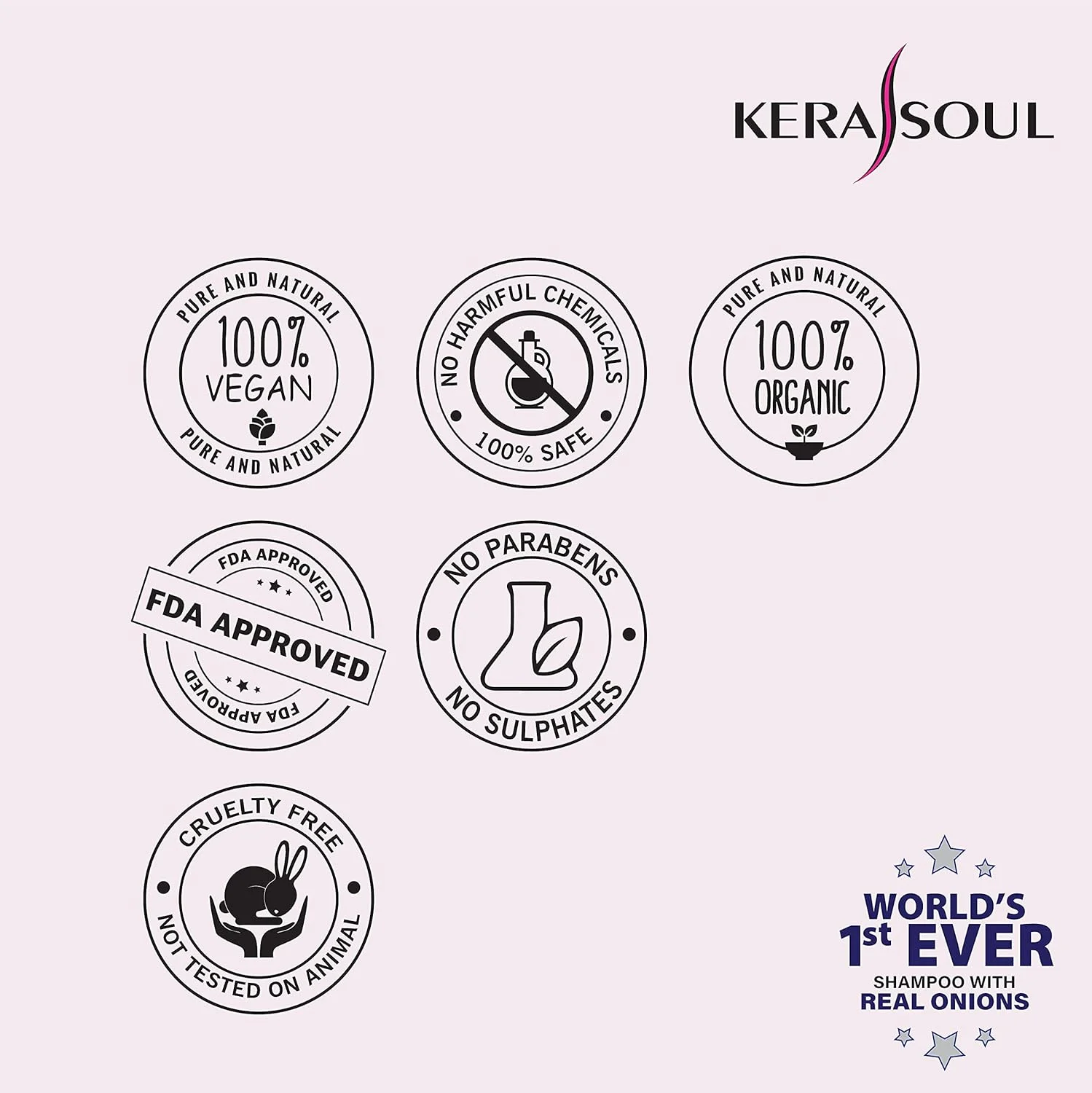 شامپو ضد شوره سر پیاز Kerasoul برای رشد مو، کنترل ریزش، تغذیه و نرم کننده غنی شده با جلبک دریایی و میوه نونی برای آقایان و خانم ها با مزایای ضد ریزش مو (200 میلی لیتر)