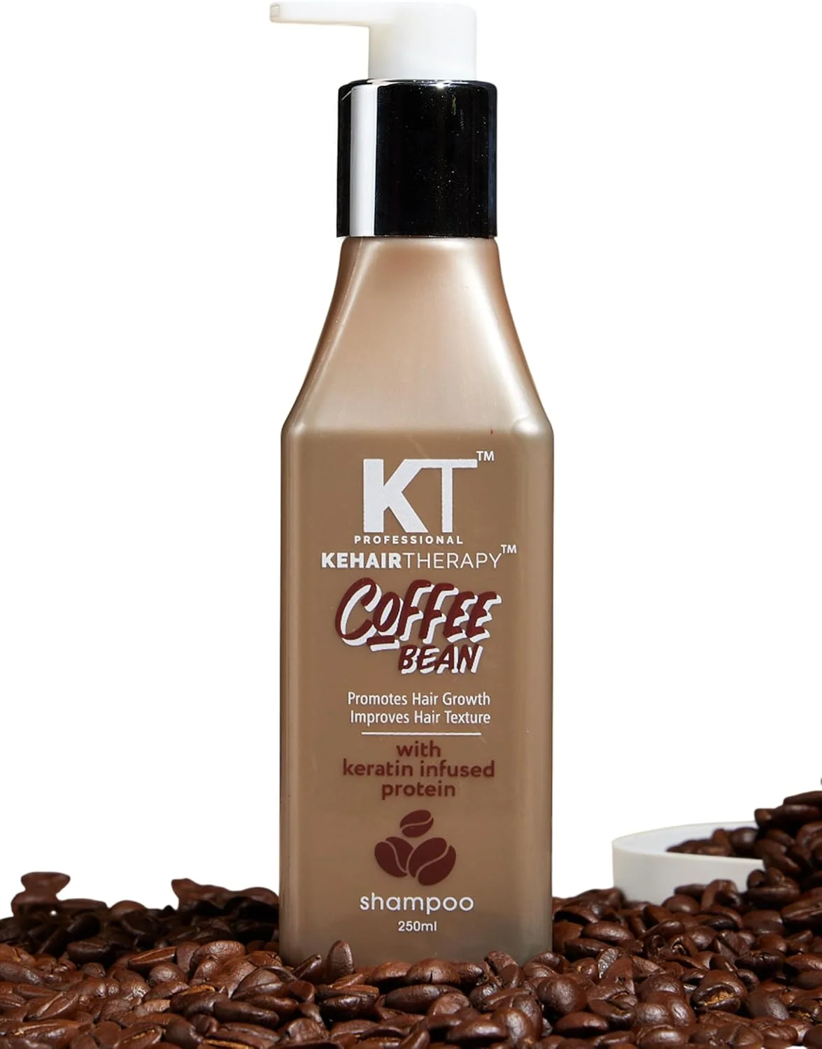 شامپو دانه قهوه پروفشنال کی تی Kehairtherapy KT با شامپو قهوه Naked & Raw | کنترل ریزش مو، پروتئین و روغن آرگان، ضد ریزش مو نوع 250 میلی لیتر، بدون پارابن، سولفات و سیلیکون شامپو دانه قهوه پروفشنال کی تی Kehairtherapy KT با شامپو قهوه Naked & Raw | کنترل ریزش مو، پروتئین و روغن آرگان، ضد ریزش مو نوع 250 میلی لیتر، بدون پارابن، سولفات و سیلیکون