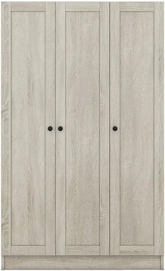 کمد لباس سه درب کرکره ای با قفسه - کابینت کمد لباس جادار با قفسه و میله آویز، راه حل مدرن برای نگهداری