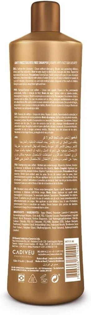 شامپو ضد وز کادیوو برزیل کاکائو (1000 میلی لیتر) شامپو ضد وز کادیوو برزیل کاکائو (1000 میلی لیتر)