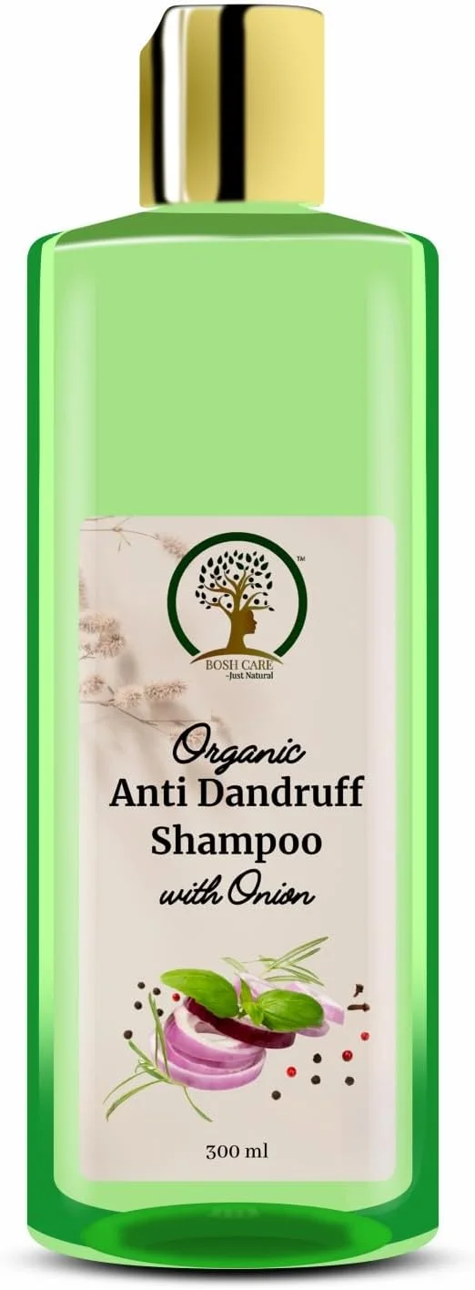 BOSH CARE - JUST NATURAL شامپو ضد شوره سر ارگانیک با پیاز | کاهش شوره سر، خارش و تحریک پوست سر، بدون سولفات و پارابن برای آقایان و بانوان (300 میلی لیتر) BOSH CARE - JUST NATURAL شامپو ضد شوره سر ارگانیک با پیاز | کاهش شوره سر، خارش و تحریک پوست سر، بدون سولفات و پارابن برای آقایان و بانوان (300 میلی لیتر)