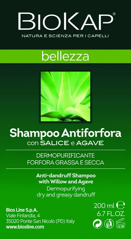 شامپو ضد شوره موهای خشک BIOKAP Bellezza 200 میلی لیتر | روغن های ضروری رزماری ارگانیک - روغن درخت چای - منتول - کاکتوس - انگور فرنگی ارگانیک - آگاو - وگان شامپو ضد شوره موهای خشک BIOKAP Bellezza 200 میلی لیتر | روغن های ضروری رزماری ارگانیک - روغن درخت چای - منتول - کاکتوس - انگور فرنگی ارگانیک - آگاو - وگان