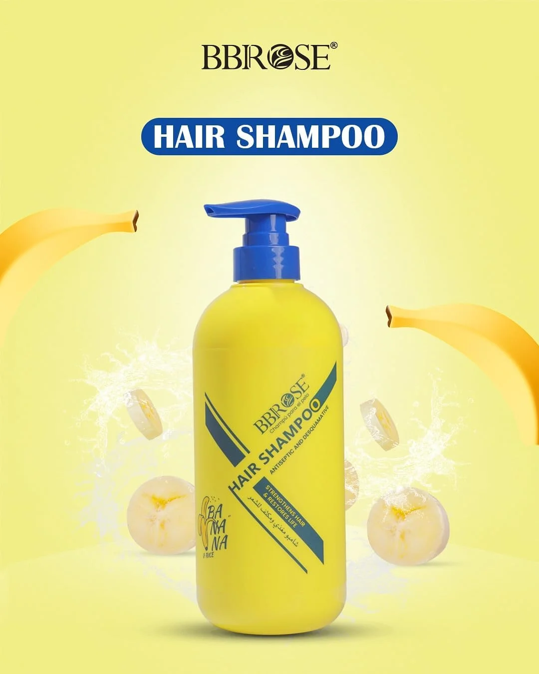 شامپو موی موز BBROSE - فرمول ضد عفونی کننده و لایه بردار که موها را تقویت کرده و به آن ها زندگی می بخشد. تغذیه و آبرسانی با پاکسازی ملایم برای افزایش درخشندگی و نرمی - 800 میلی لیتر شامپو موی موز BBROSE - فرمول ضد عفونی کننده و لایه بردار که موها را تقویت کرده و به آن ها زندگی می بخشد. تغذیه و آبرسانی با پاکسازی ملایم برای افزایش درخشندگی و نرمی - 800 میلی لیتر