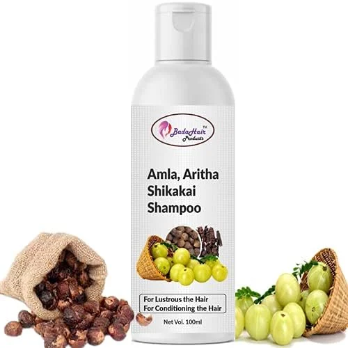 شامپو گیاهی آیورودا آمله، ریتا، شیکاکای و برینگراج Badahair products برای رشد مو، جلوگیری از ریزش مو، تقویت ریشه و فولیکول های مو و ضد شوره - 200 میلی لیتر شامپو گیاهی آیورودا آمله، ریتا، شیکاکای و برینگراج Badahair products برای رشد مو، جلوگیری از ریزش مو، تقویت ریشه و فولیکول های مو و ضد شوره - 200 میلی لیتر