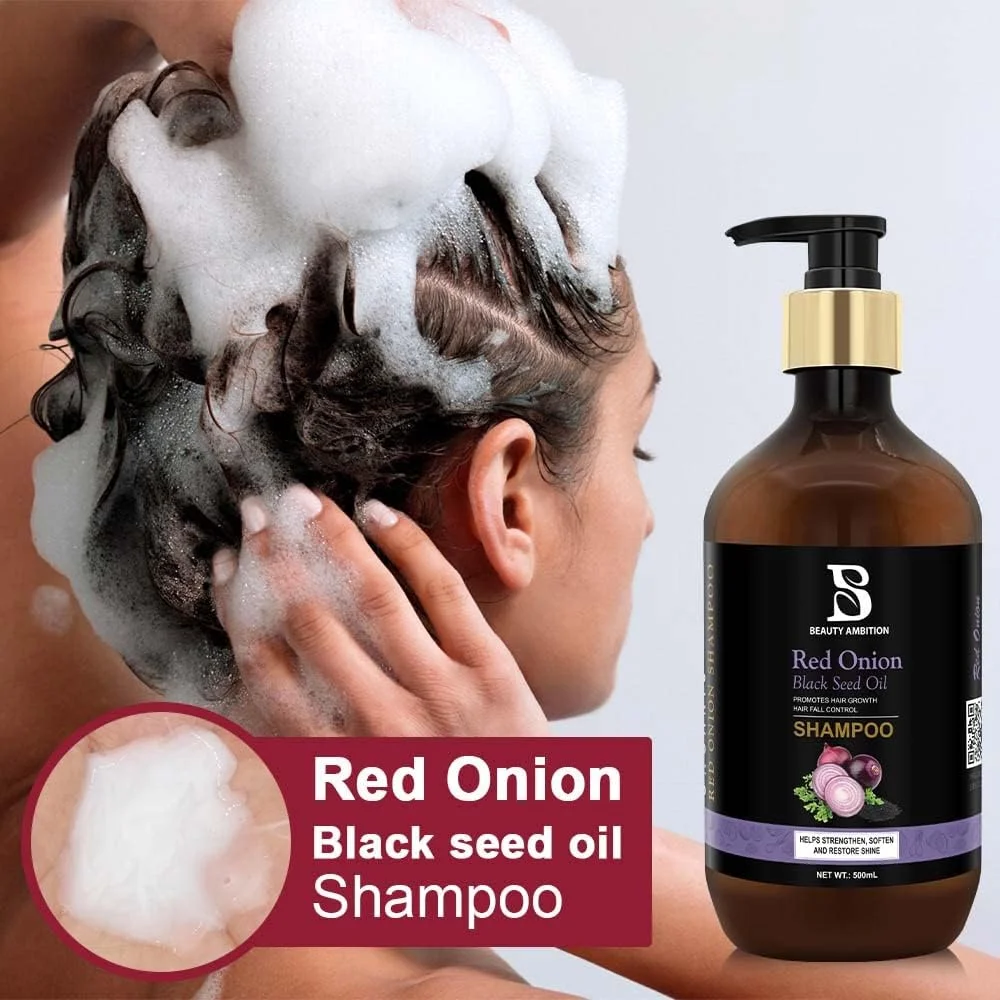 شامپو مو پیاز قرمز و روغن دانه سیاه احیا کننده BEAUTY AMBITION برای موهای قوی، سالم و بدون شوره - 500 میلی لیتر شامپو مو پیاز قرمز و روغن دانه سیاه احیا کننده BEAUTY AMBITION برای موهای قوی، سالم و بدون شوره - 500 میلی لیتر