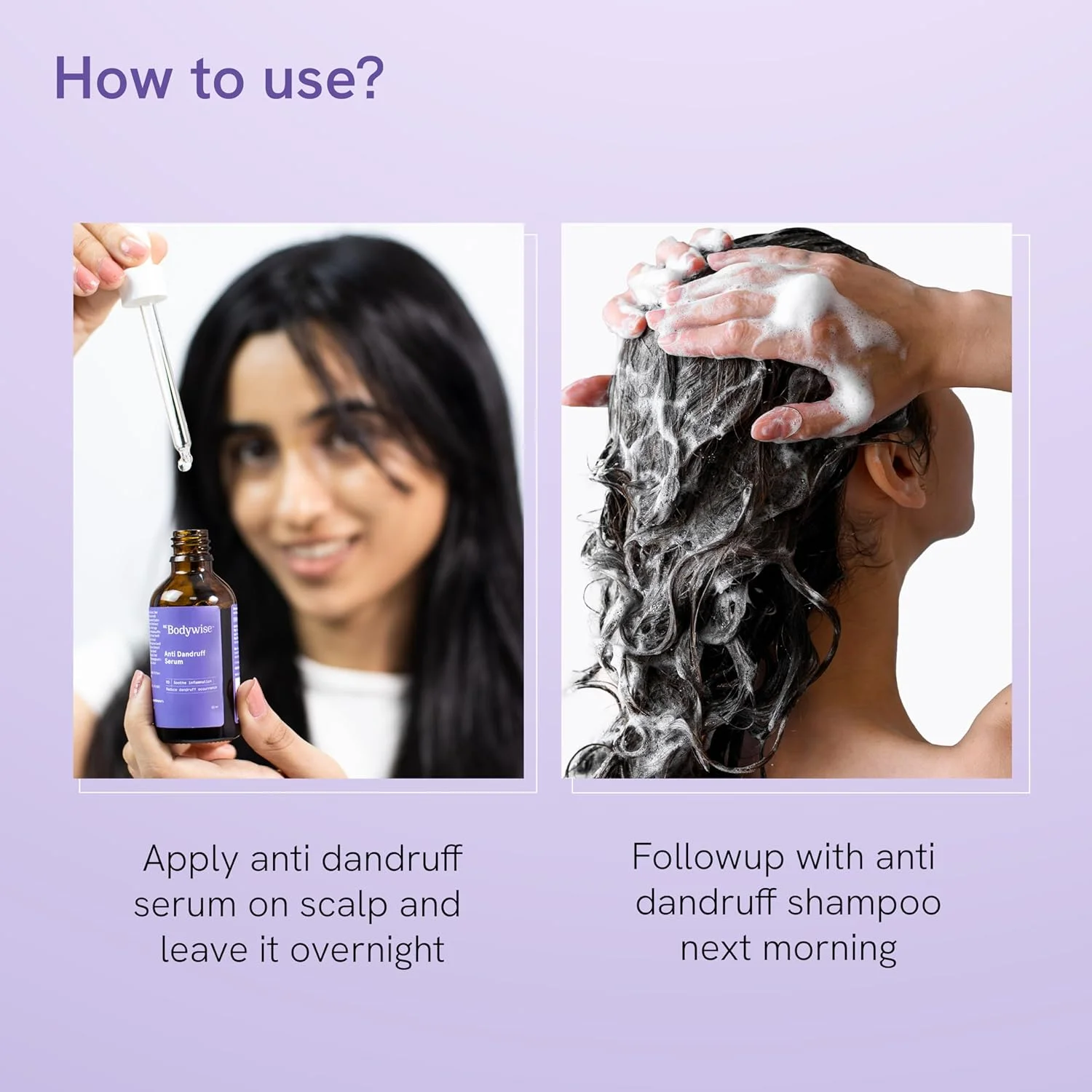 شامپو ضد شوره بی بادی وایز (150 میلی لیتر) و درمان رفع شوره سر قوی (60 میلی لیتر) مخصوص بانوان | هدف قرار دادن شوره سر و از بین بردن پوسته های قابل مشاهده | فاقد SLS و پارابن