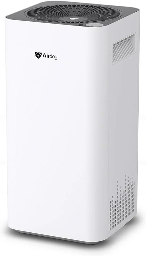 دستگاه تصفیه هوای Airdog X3 مناسب برای اتاق های بزرگ تا 88 متر مربع، تصفیه کننده هوای یونی با فیلتر قابل شستشو برای آلرژی، حیوانات خانگی، دود، گرد و غبار، گرده، بو، حذف 99.9% ذرات تا 14.6 نانومتر، دستگاه تصفیه هوای بی صدا برای اتاق خواب