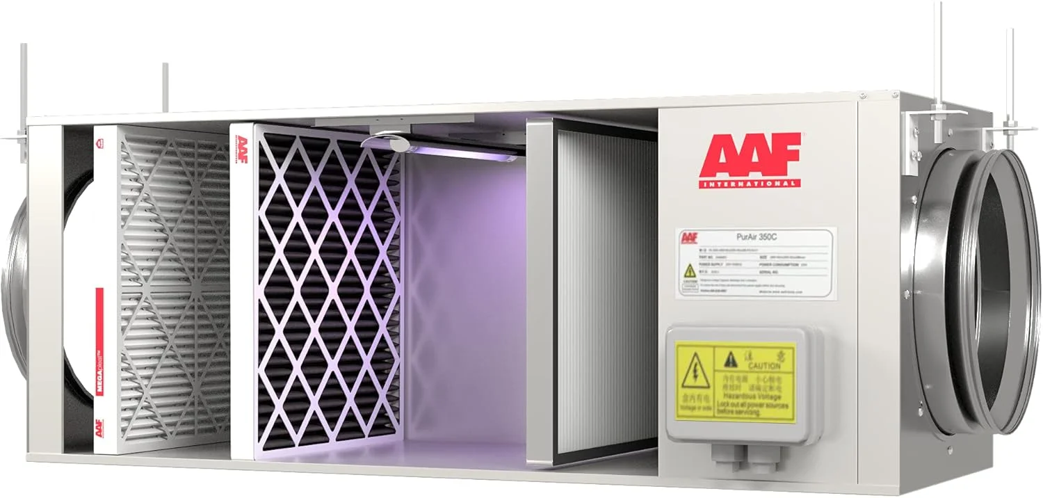 دستگاه تصفیه هوا AAF International PurAir 350C با فناوری فیلتراسیون HEPA - دارای فیلترهای HEPA تست شده با اسکن خودکار