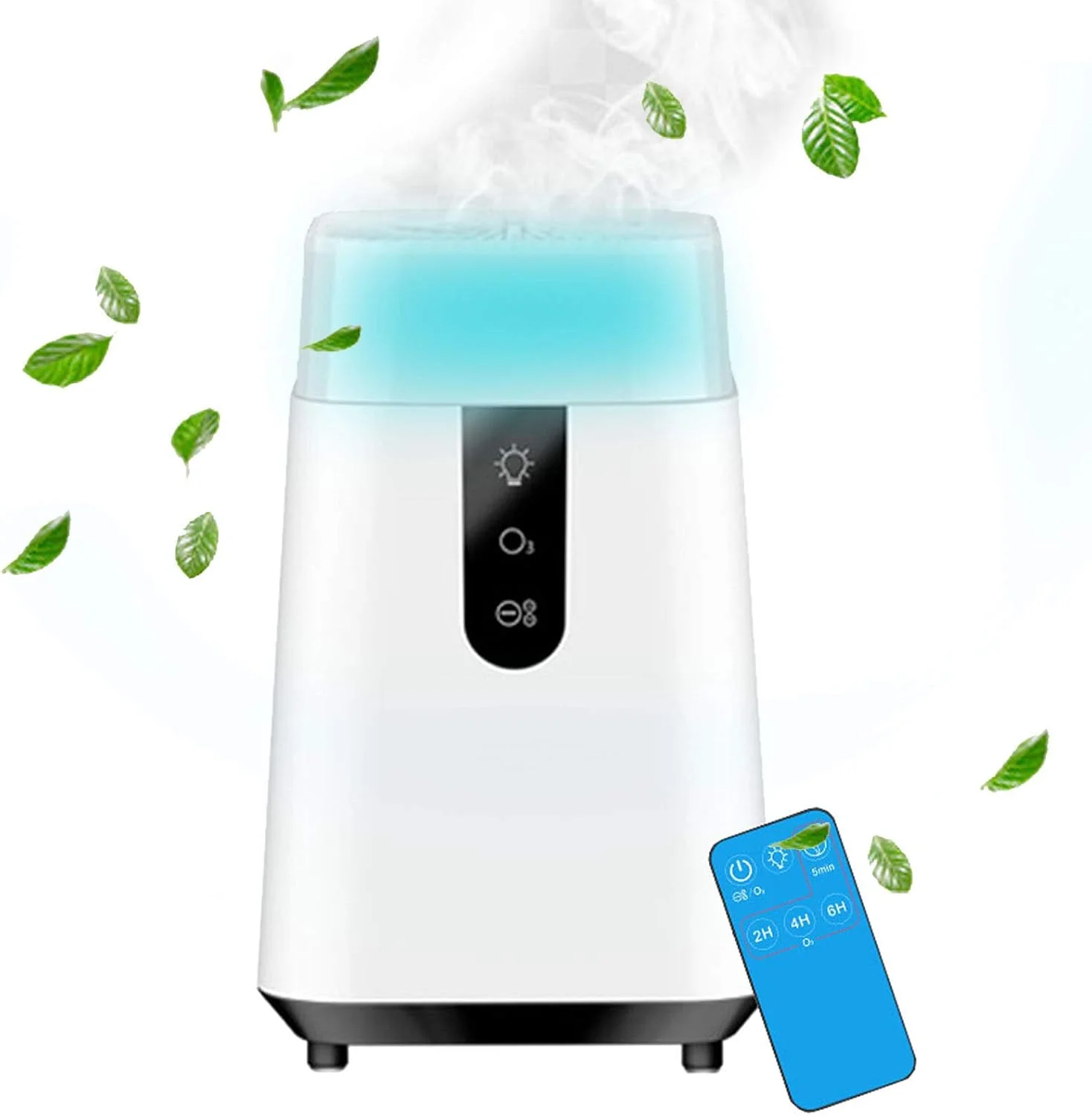 دستگاه تصفیه هوا QJJML با فیلتر هوا، چراغ LED رنگارنگ، خوشبو کننده هوا اوزون، حذف 99.97% ذرات، انتشار یون منفی، تصفیه هوای خانگی برای آلرژی، باکتری، گرده، شوره حیوانات خانگی، افراد سیگاری، سفید