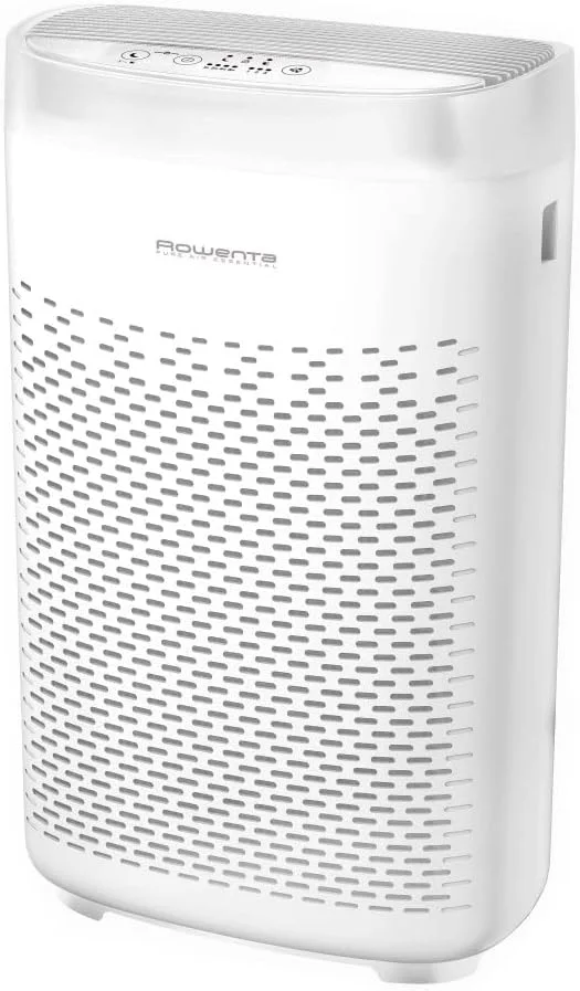 دستگاه تصفیه هوای خانگی روونتا مدل Pure Air Essential با فیلتراسیون HEPA و کربن، حذف 99.98% ذرات با فیلتراسیون 3 لایه، CADR 128 فوت مربع، سفید