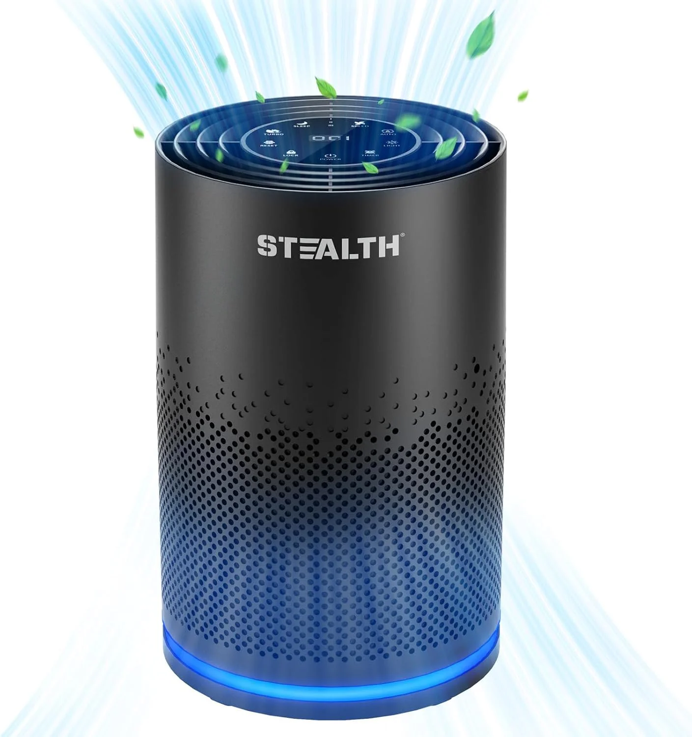 دستگاه تصفیه هوای خانگی STEALTH، فیلتر HEPA H13 True با فیلتر قابل شستشو، مانیتور PM2.5، پوشش تا 323 فوت مربع، جذب 99.97٪ ذرات معلق در هوا برای دود، گرد و غبار، بو، JAP230، مشکی
