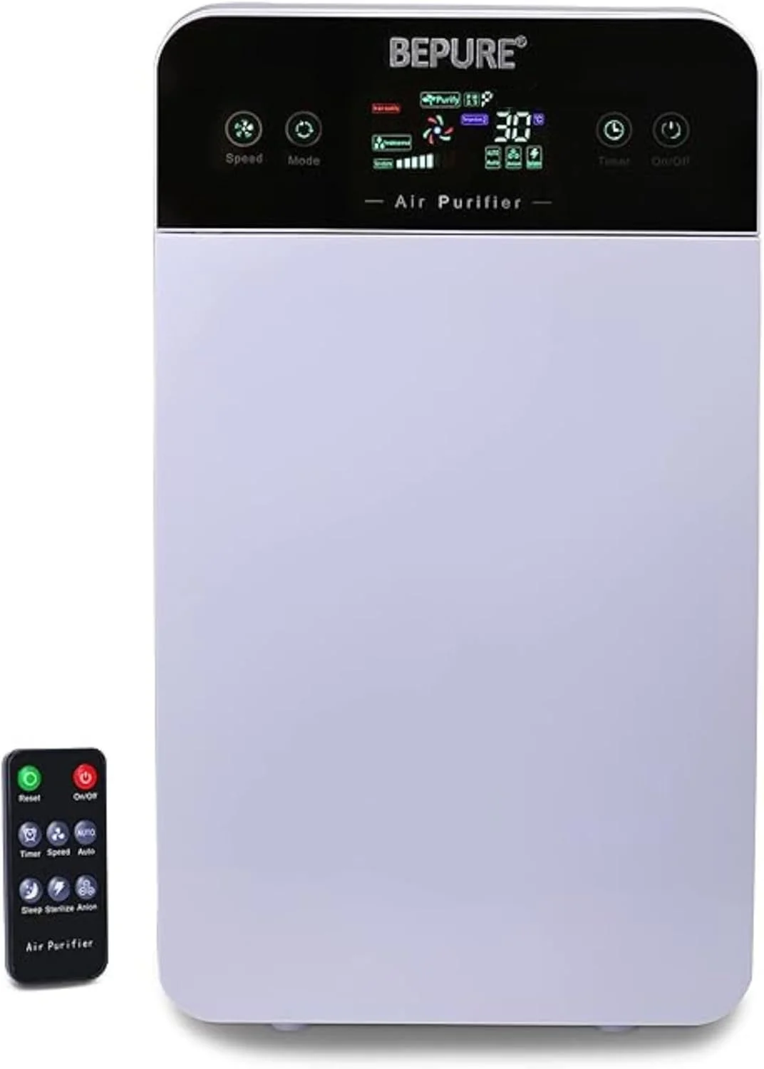 دستگاه تصفیه هوا Bepure B1 با فیلتراسیون True HEPA H13 | مناسب برای فضاهای تا 46 متر مربع | بهترین انتخاب برای خانه و محل کار | حذف 99.97% آلاینده ها با فیلتراسیون 4 مرحله ای | دارای کنترل از راه دور برای راحتی