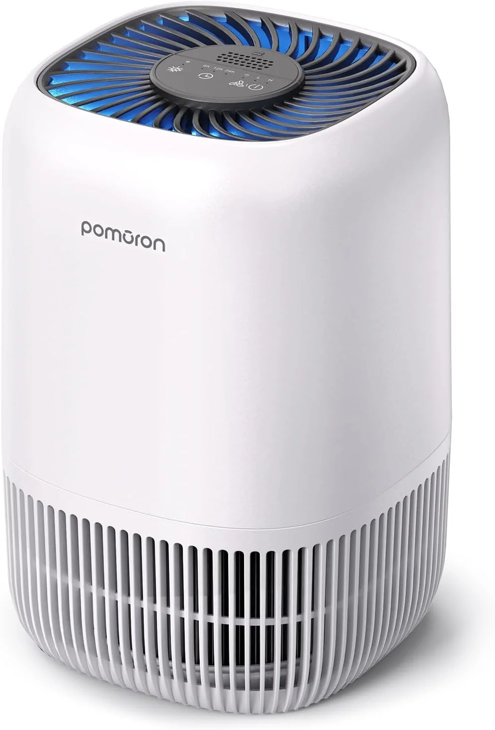 دستگاه تصفیه هوا POMORON برای اتاق خواب و منزل، فیلتر هوا با اسفنج معطر، فیلتر HEPA برای دود، آلرژی، گرده، شوره حیوانات خانگی، بو، گرد و غبار، تصفیه کننده هوا