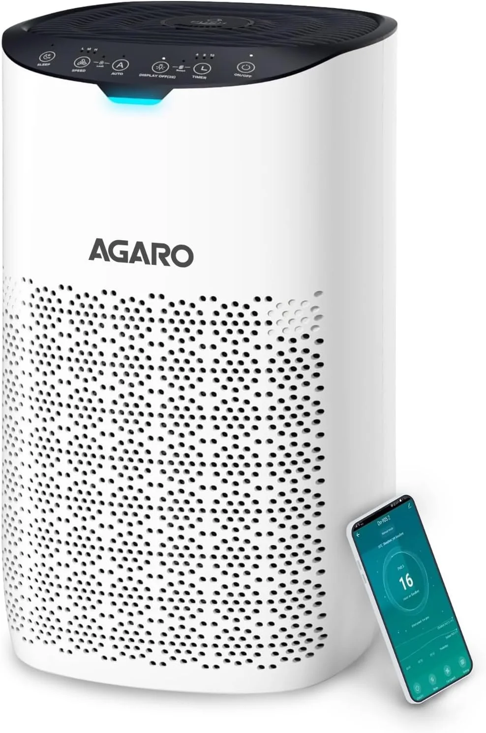 دستگاه تصفیه هوا خانگی آگرارو رویال، فیلتر HEPA H13، حذف 99.99% آلاینده ها، باکتری ها، ویروس ها و ذرات PM 0.1، تصفیه 4 مرحله ای، CADR 300 متر مکعب در ساعت