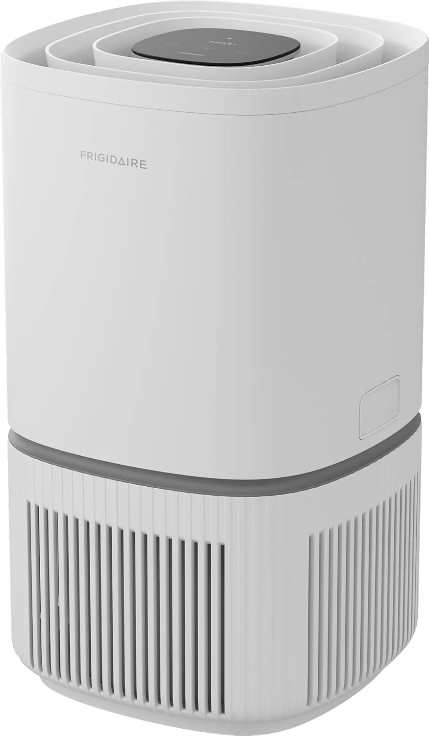 دستگاه تصفیه هوا هپا Frigidaire PureA300 برای اتاق خواب های کوچک، پوشش تا 79 متر مربع، فیلتراسیون 3 مرحله ای، دارای گواهینامه Energy Star، نظارت بر کیفیت هوا، حالت هوشمند، فوق العاده بی صدا، سفید