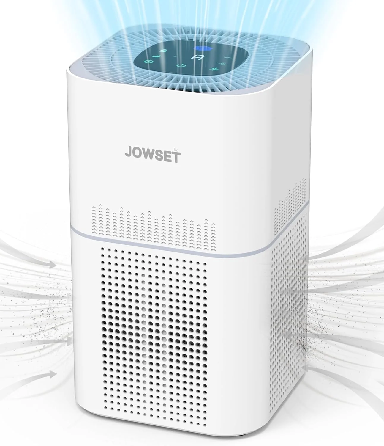 دستگاه تصفیه هوای JOWSET مناسب برای اتاق های بزرگ تا 120 متر مربع، دارای فیلتر HEPA H13، دستگاه تصفیه هوا برای اتاق خواب با سنسور کیفیت هوا، دستگاه های تصفیه هوای بی صدا برای خانه، آلرژی، بوی حیوانات خانگی، گرد و غبار، آتش سوزی جنگل ها، دود
