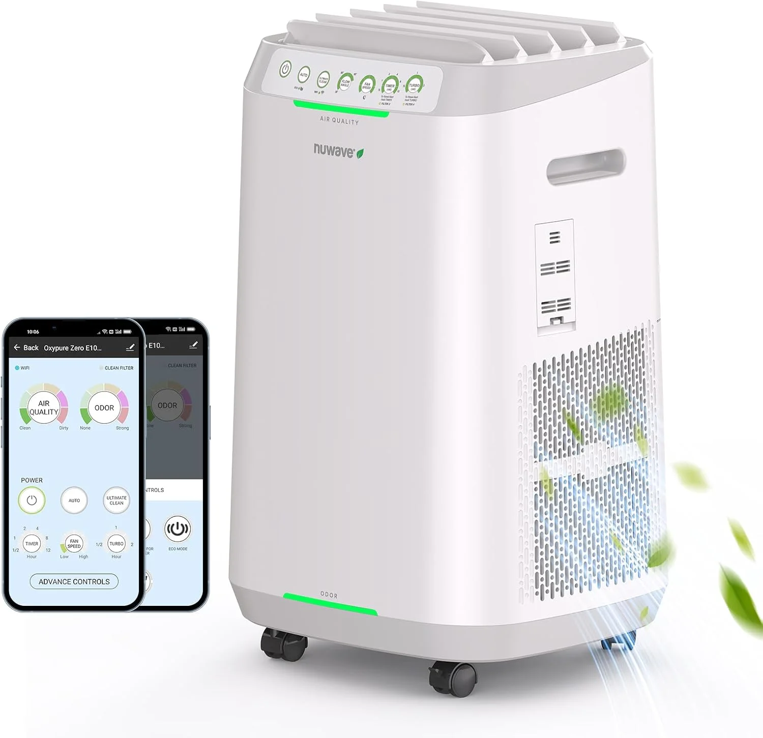 دستگاه تصفیه هوا Nuwave OxyPure ZERO مناسب برای اتاق های بزرگ تا 186 متر مربع، حذف 100% ذرات تا 0.1 میکرون، فیلتراسیون دوگانه 4 مرحله ای، جریان هوای قابل تنظیم، تصفیه کننده هوای هوشمند با فیلتر قابل شستشو و استفاده مجدد