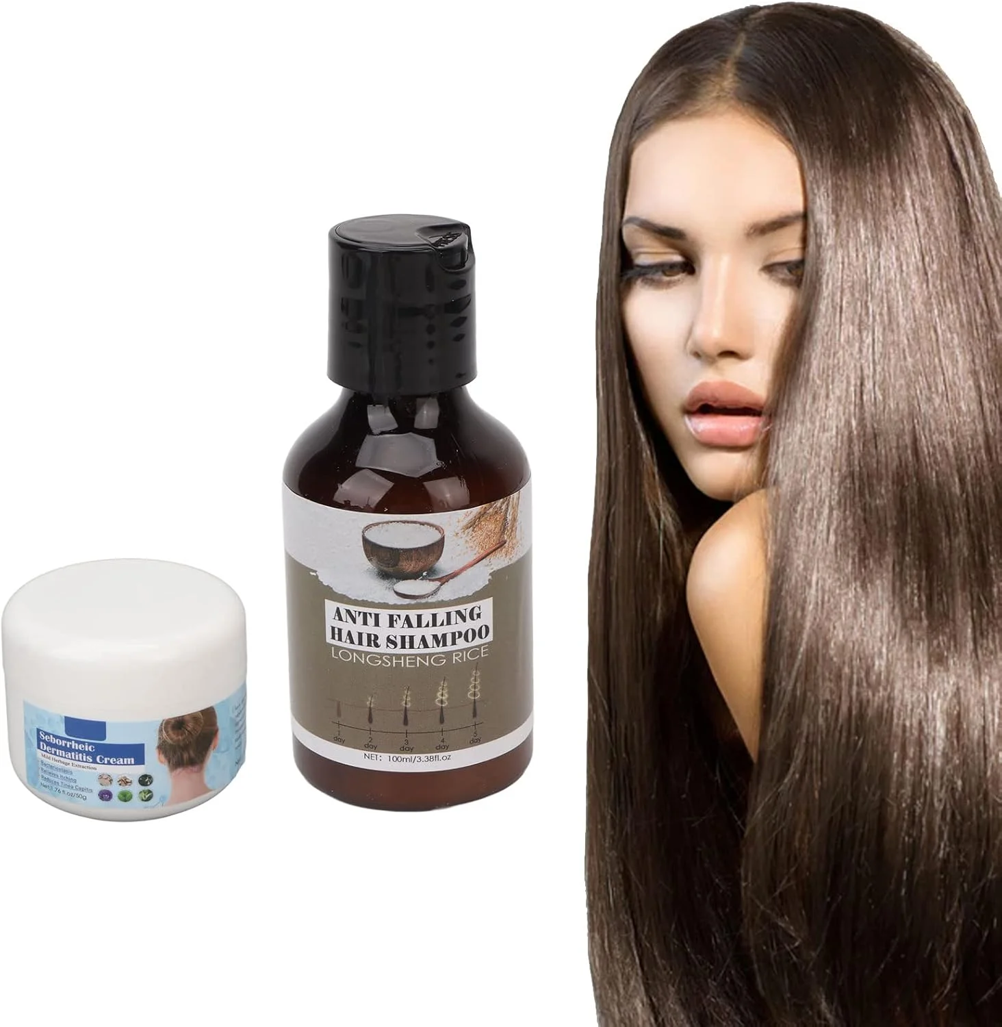 شامپو ضد شوره، شامپو برنج شوی عمیق برای نرم کردن مو مناسب برای پسوریازیس، 50 گرم مناسب برای سالن شامپو ضد شوره، شامپو برنج شوی عمیق برای نرم کردن مو مناسب برای پسوریازیس، 50 گرم مناسب برای سالن