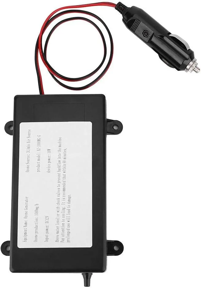 ژنراتور ازن DC 12 ولت ZXFSY، 10 وات 1000 میلی گرم در ساعت، ضد عفونی کننده، استریلیزاسیون، خوشبو کننده هوا، مناسب برای ماشین لباسشویی، ماشین ظرفشویی
