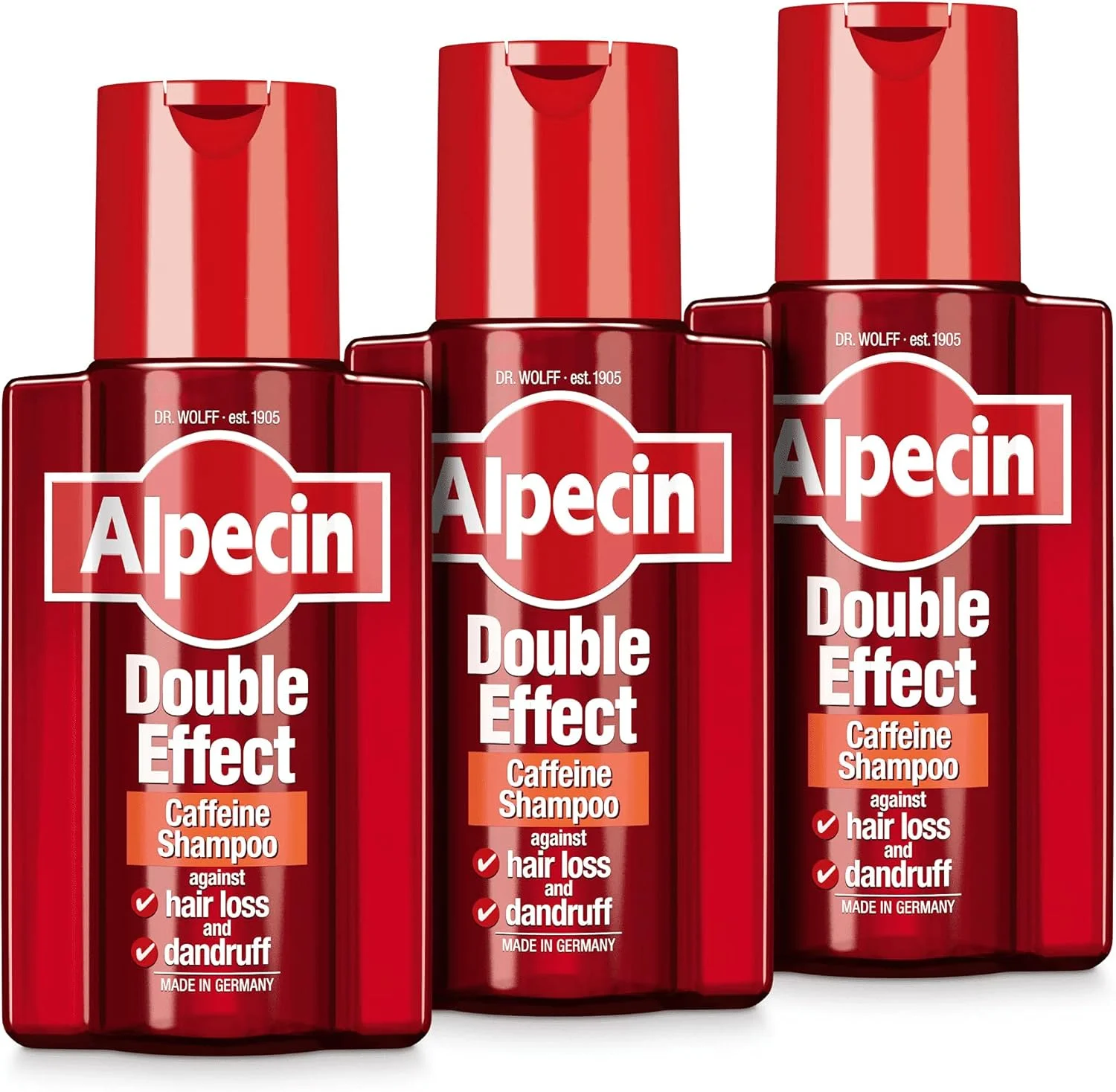 شامپو آلپسین دابل افکت 3x 200ml | شامپو ضد شوره و تقویت کننده رشد طبیعی مو | انرژی دهنده برای موهای قوی | مراقبت از مو برای مردان ساخت آلمان