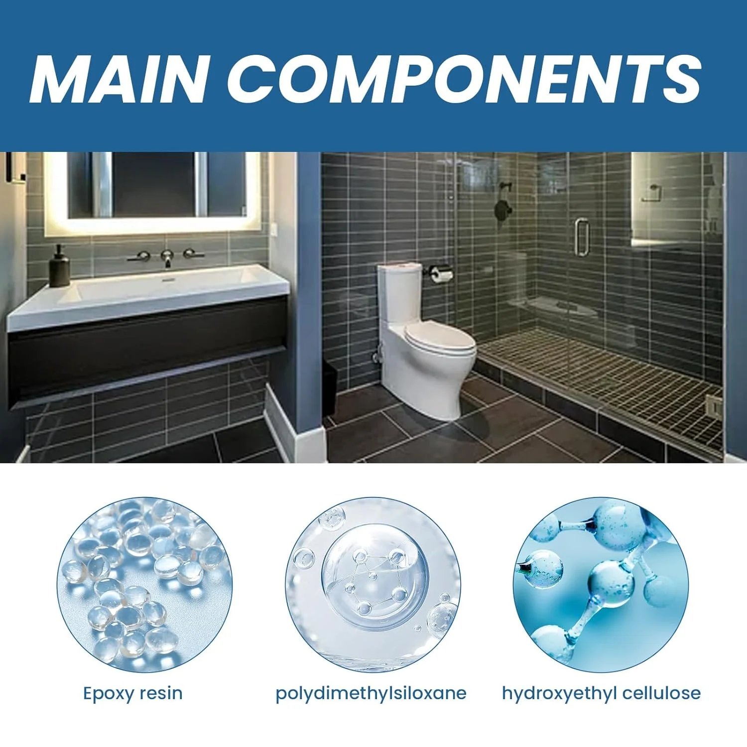 پرکننده ترمیم کننده درز کاشی، عامل پرکننده ضد آب برای درز کاشی برای حمام، آشپزخانه، کف و دیوار دوش، قلم رنگ دوغاب سفید با کاربری آسان برای شکاف ها و ترک های کاشی (سفید)