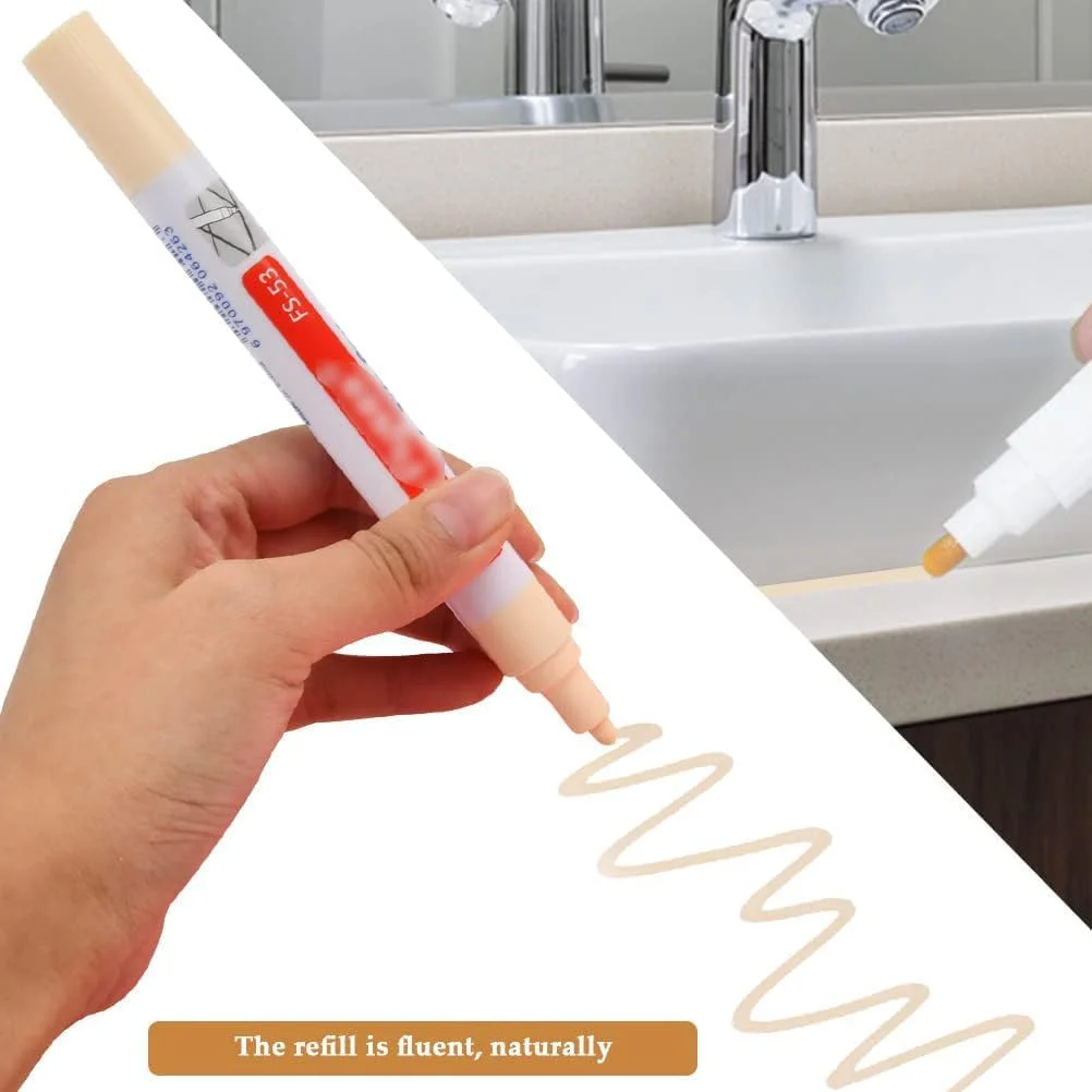 قلم ترمیم کننده درز کاشی و سرامیک - مناسب برای کاشی های آشپزخانه، حمام، دیوار و کف - بازسازی، تعمیر و رنگ آمیزی خطوط درز کاشی و سرامیک 10 عددی