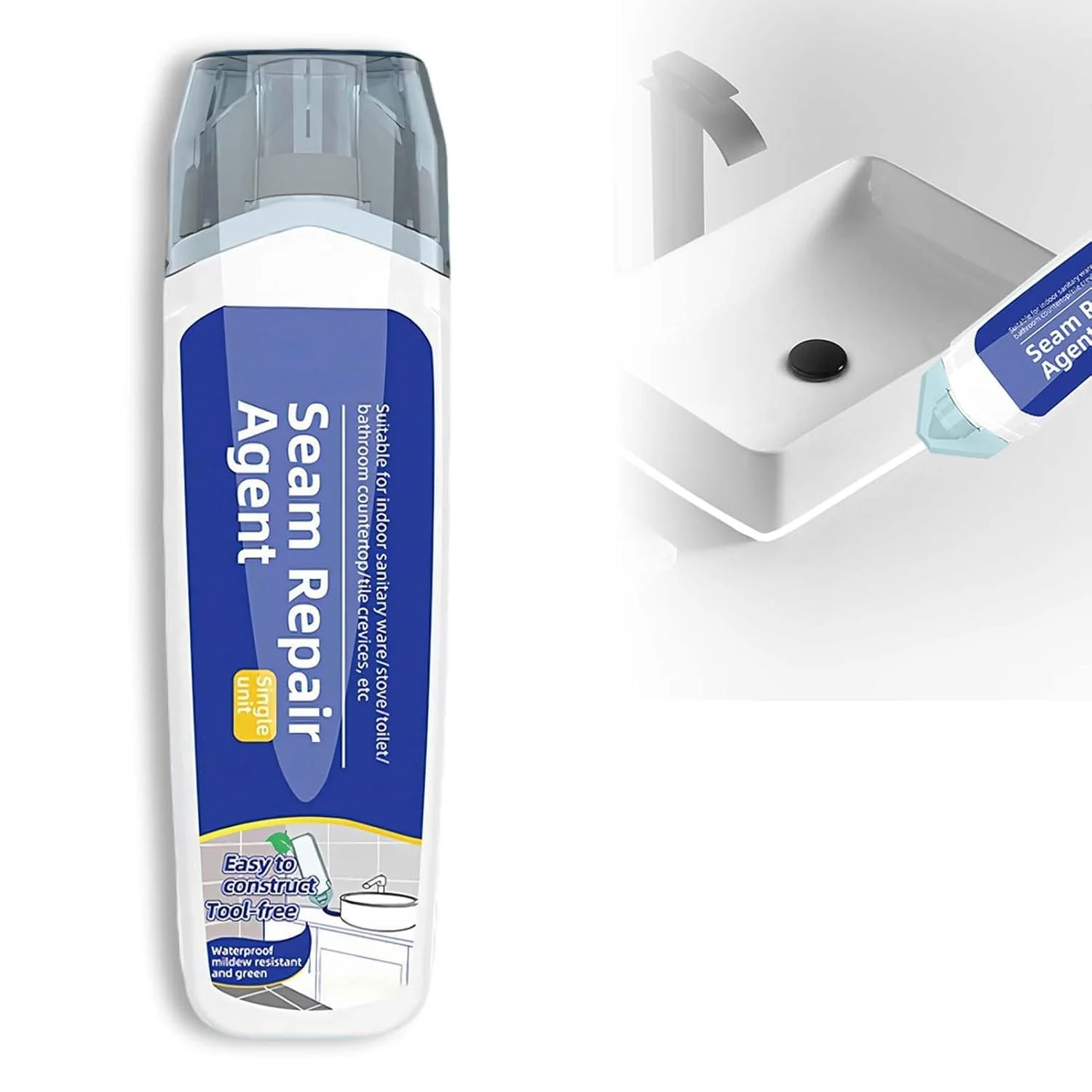 رنگ ترمیم کننده درز کاشی TERRIFI، کیت تعمیر سریع درزگیر سفید برای کاشی دوش، کف و دیوار آشپزخانه و حمام، ضد آب و مقاوم در برابر رطوبت، استفاده آسان و ایمن (سفید)