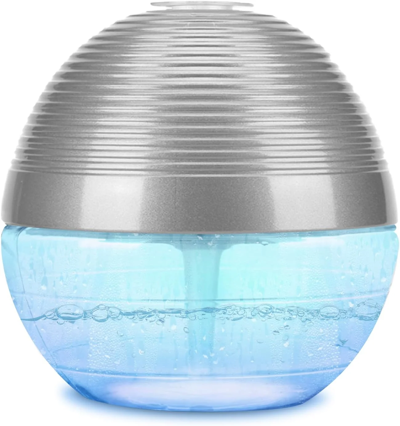 دستگاه تصفیه کننده هوا مدل ap airpleasure با پایه آبی، احیا کننده و خوشبو کننده هوا، دارای 6 چراغ رنگی برای اتاق ها (نقره ای)