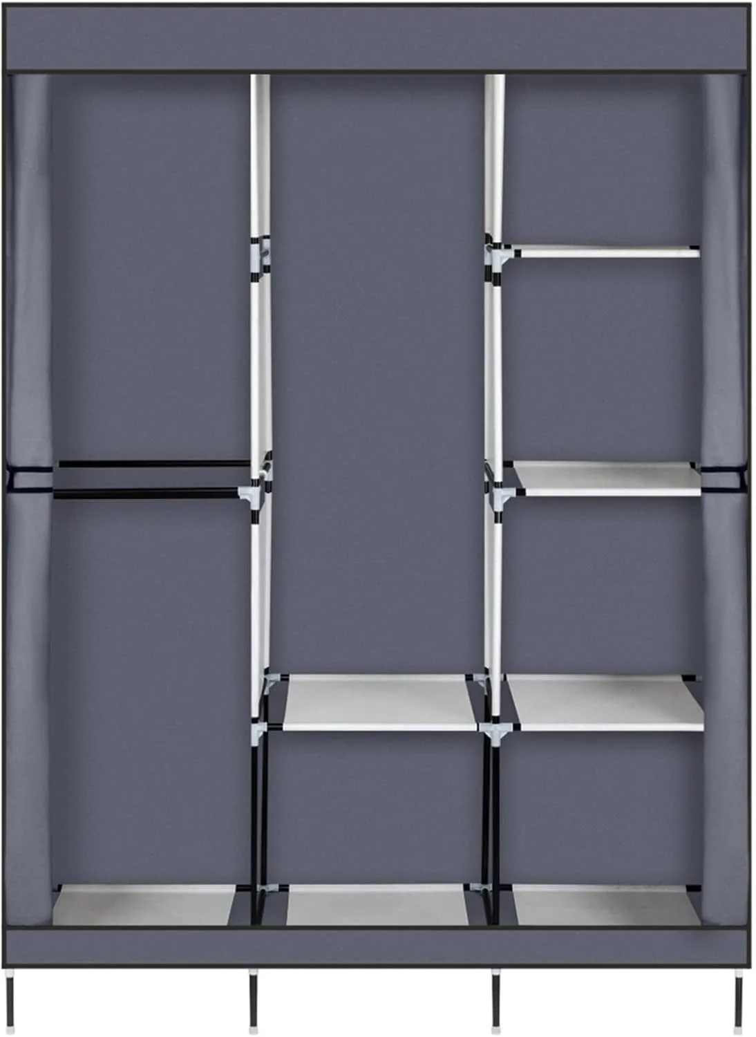 کمد لباس قابل حمل Nyyldr با قفسه، آویز لباس و سازمان دهنده برای اتاق خواب