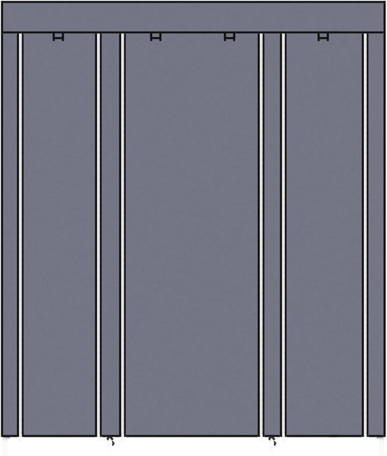 کمد لباس Nyyldr، کمد لباس قابل حمل، قفسه ذخیره سازی با پارچه نبافته، مونتاژ سریع و آسان، فوق العاده قوی