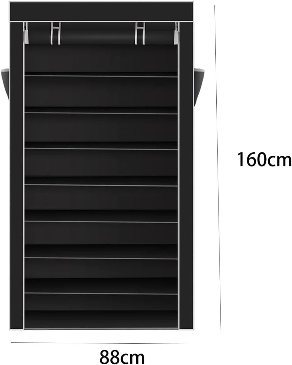 کاور ضد گرد و غبار کمد لباس Nyyldr، مناسب برای کمد لباس، جاکفشی و کابینت نگهداری، رنگ مشکی