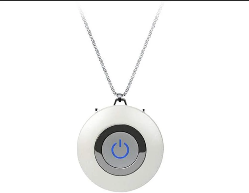 گردنبند تصفیه کننده هوا CuiXiangUK، آویز تصفیه کننده مینی قابل حمل USB با یون منفی، کم صدا، ضد باکتری، مناسب برای مسافرت و دفتر کار