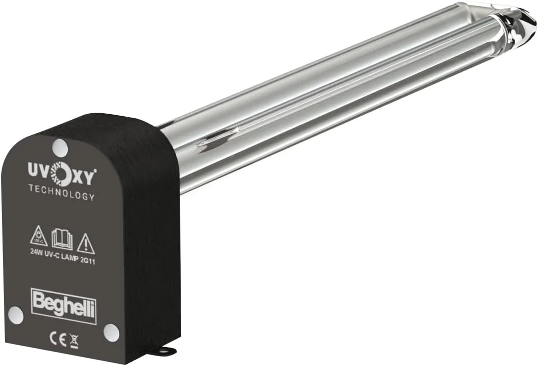 قطعات یدکی دستگاه ضدعفونی کننده هوای Beghelli - OXY-UV 30، دستگاه تصفیه هوا با فناوری uvOxy، کارتریج های UV-C اصلی، 10000 ساعت، ایمنی و بهداشت، گروه، بدون ازن، عمر 12 ماه