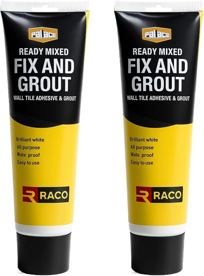 تیوپ پرکننده درزگیر سفید رنگ RACO Langlw، چسب درزگیر ضد آب برای ترمیم و نوسازی خطوط و شکاف های بین کاشی ها، 330 گرم (2 عدد)