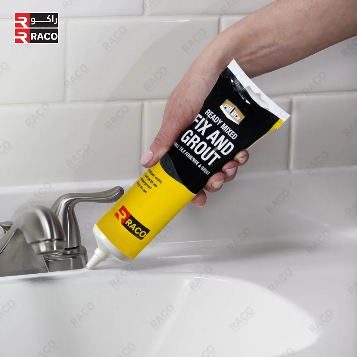 تیوپ پرکننده درزگیر سفید RACO Langlw، چسب درزگیر ضد آب برای کیت تعمیر دیوار و کف حمام و آشپزخانه، ترمیم و نوسازی خطوط و شکاف های بین کاشی ها، 330 گرم تیوپ پرکننده درزگیر سفید RACO Langlw، چسب درزگیر ضد آب برای کیت تعمیر دیوار و کف حمام و آشپزخانه، ترمیم و نوسازی خطوط و شکاف های بین کاشی ها، 330 گرم