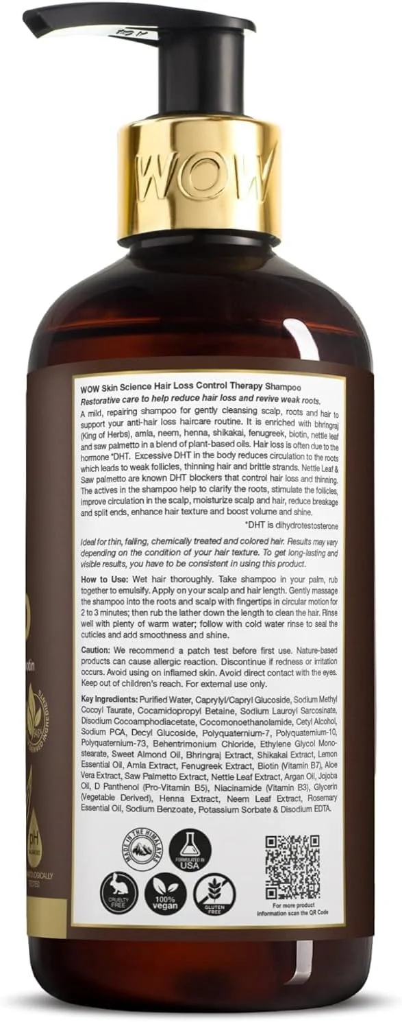 شامپو کنترل ریزش مو WOW، ۳۰۰ میلی لیتر
