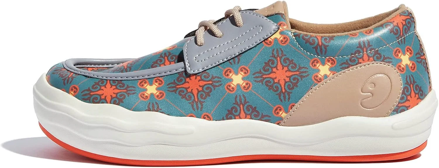 کفش پیاده روی زنانه UIN، طرح لژدار، بدون بند، راحت، طرح هنری، مناسب سفر، مدل اندلس، جذابیت фарфоровый، سایز 40