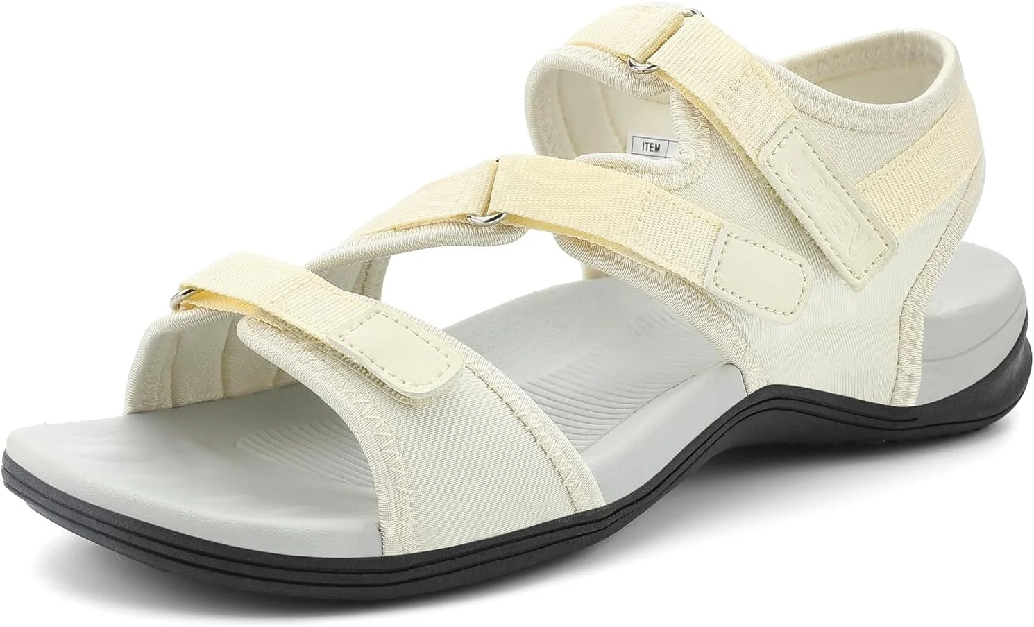 صندل پیاده روی زنانه UBFEN، صندل های ورزشی راحت با پشتیبانی از قوس پا، صندل های چرمی قابل تنظیم و بالشتک دار مناسب فعالیت های ورزشی در فضای باز و آب