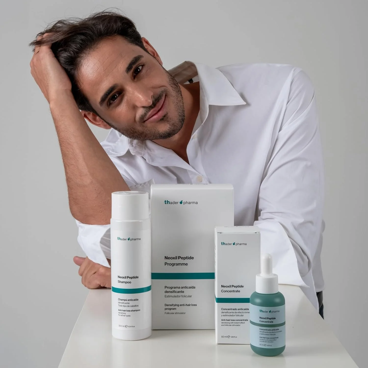شامپو ضد ریزش مو Thader Pharma حاوی مولتی پپتیدها و پپتیدهای Neoxil، حجم 300 میلی لیتر شامپو ضد ریزش مو Thader Pharma حاوی مولتی پپتیدها و پپتیدهای Neoxil، حجم 300 میلی لیتر