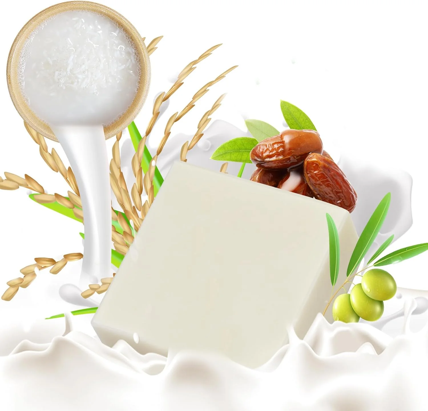 شامپو بار رشد مجدد مو TERRIFI، 2 عدد شامپو بار طبیعی، ضد شوره، درمان ریزش مو، تقویت رشد مو برای انواع مو (1 بسته، برنج 2)