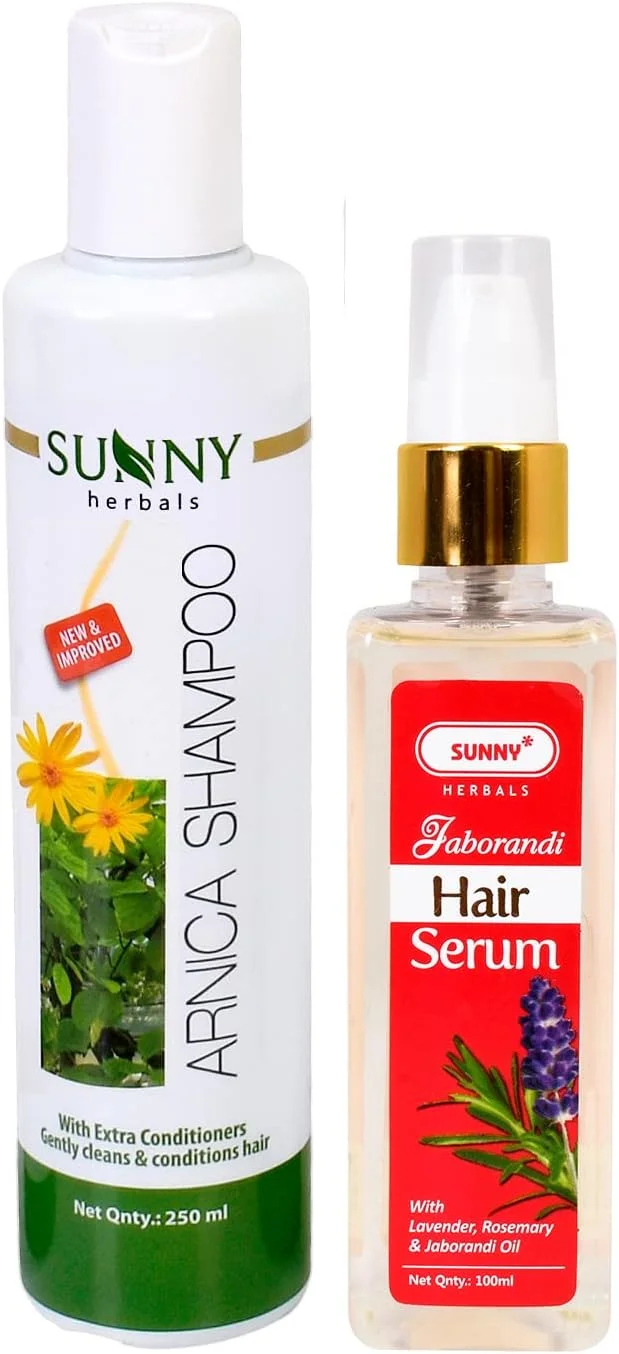شامپو آرنیکا سانی (250 میلی لیتر) و سرم مو (100 میلی لیتر) | برای موهای نرم، براق و سالم | رطوبت را باز می گرداند و باعث رشد مو می شود | جلوگیری از ریزش مو و احیای پوست سر | معجون عالی برای تغذیه مو
