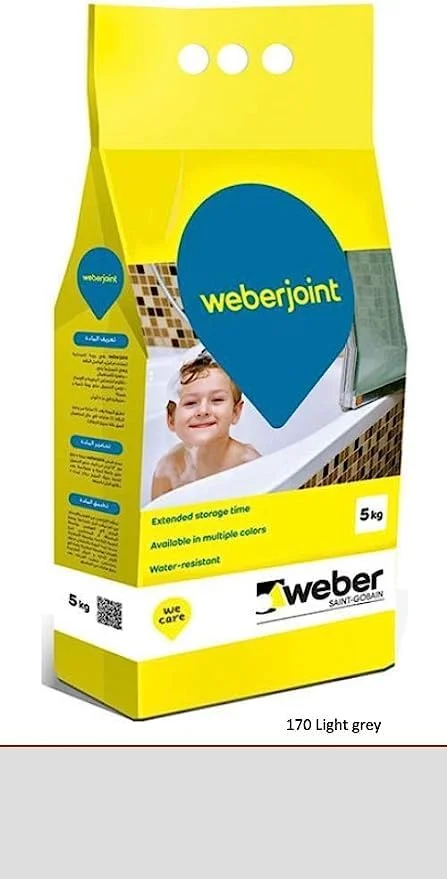 ملات بندکشی کاشی سیمانی پیش مخلوط با کیفیت و بادوام Quotel از Weber - رنگ های متنوع برای نصب کاشی زیبا و بادوام | (خاکستری روشن) ملات بندکشی کاشی سیمانی پیش مخلوط با کیفیت و بادوام Quotel از Weber - رنگ های متنوع برای نصب کاشی زیبا و بادوام | (خاکستری روشن)